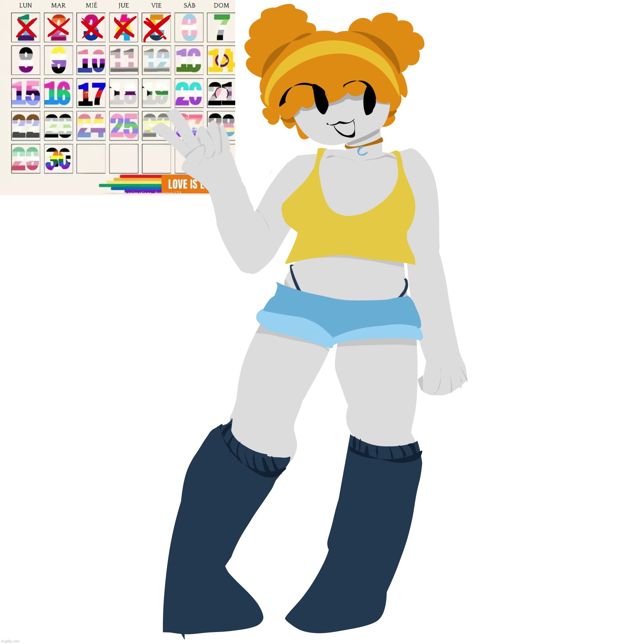 pride doodles day 5; people always draw aroace people super conservatively so I wanted to try.. not that for this | image tagged in also gettingnto practice other bodies is good,def my favorite so far | made w/ Imgflip meme maker