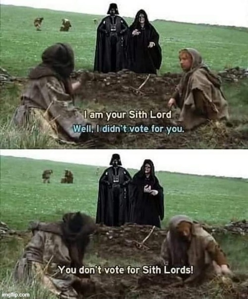 Sith Lord Vote | image tagged in star wars,sith lord | made w/ Imgflip meme maker
