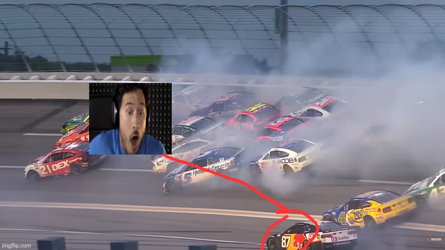 NASCAR crash atlanta | image tagged in nascar crash atlanta | made w/ Imgflip meme maker