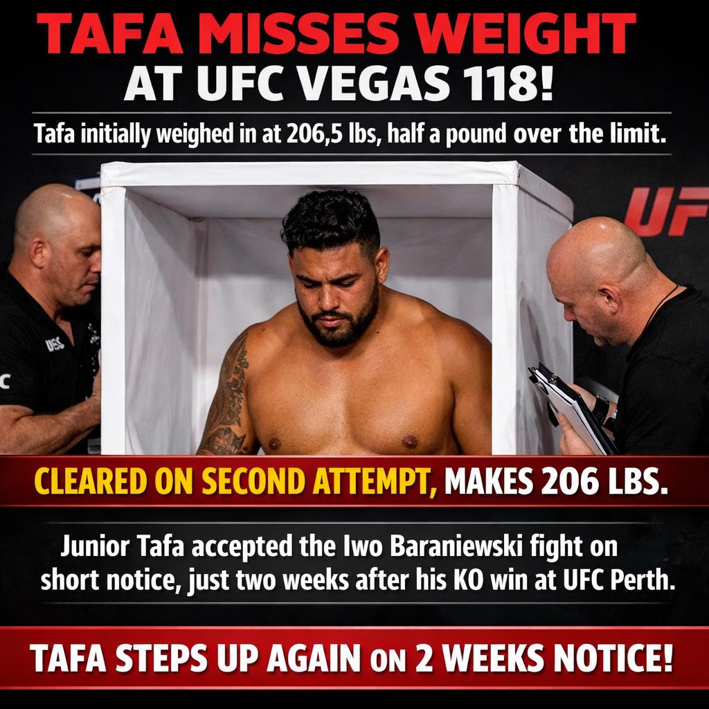 However, Tafa was cleared to weigh in a second time and successf Blank Meme Template