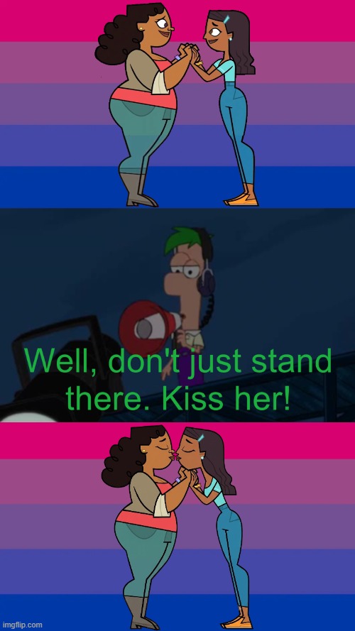 Ferb Tella Millie to Kiss Priya | image tagged in ferb tells who to kiss who,total drama | made w/ Imgflip meme maker