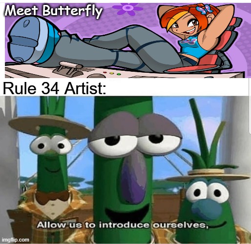 If a cartoon girl is this cute you know what it means.... | Meet Butterfly; Rule 34 Artist: | image tagged in allow us to introduce ourselves,planetronika,rule 34,butterfly planetronika,rule 34 artist | made w/ Imgflip meme maker