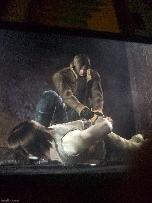Finished chapter 1 of re4 on the switch 2 | made w/ Imgflip meme maker