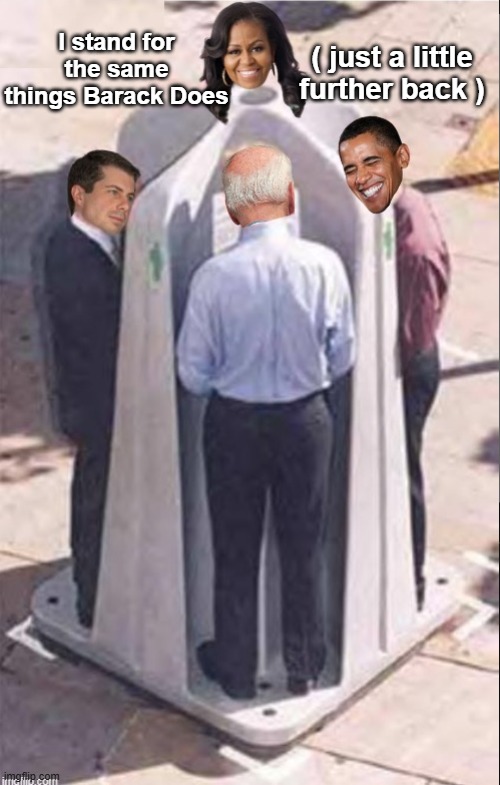 DC Circle Jerk | I stand for the same things Barack Does; ( just a little further back ) | image tagged in big mike stands meme | made w/ Imgflip meme maker