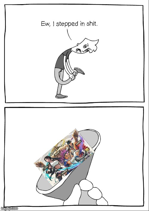 Season 4 is TRASH | image tagged in ew i stepped in shit,street fighter,capcom,final fantasy 7 | made w/ Imgflip meme maker