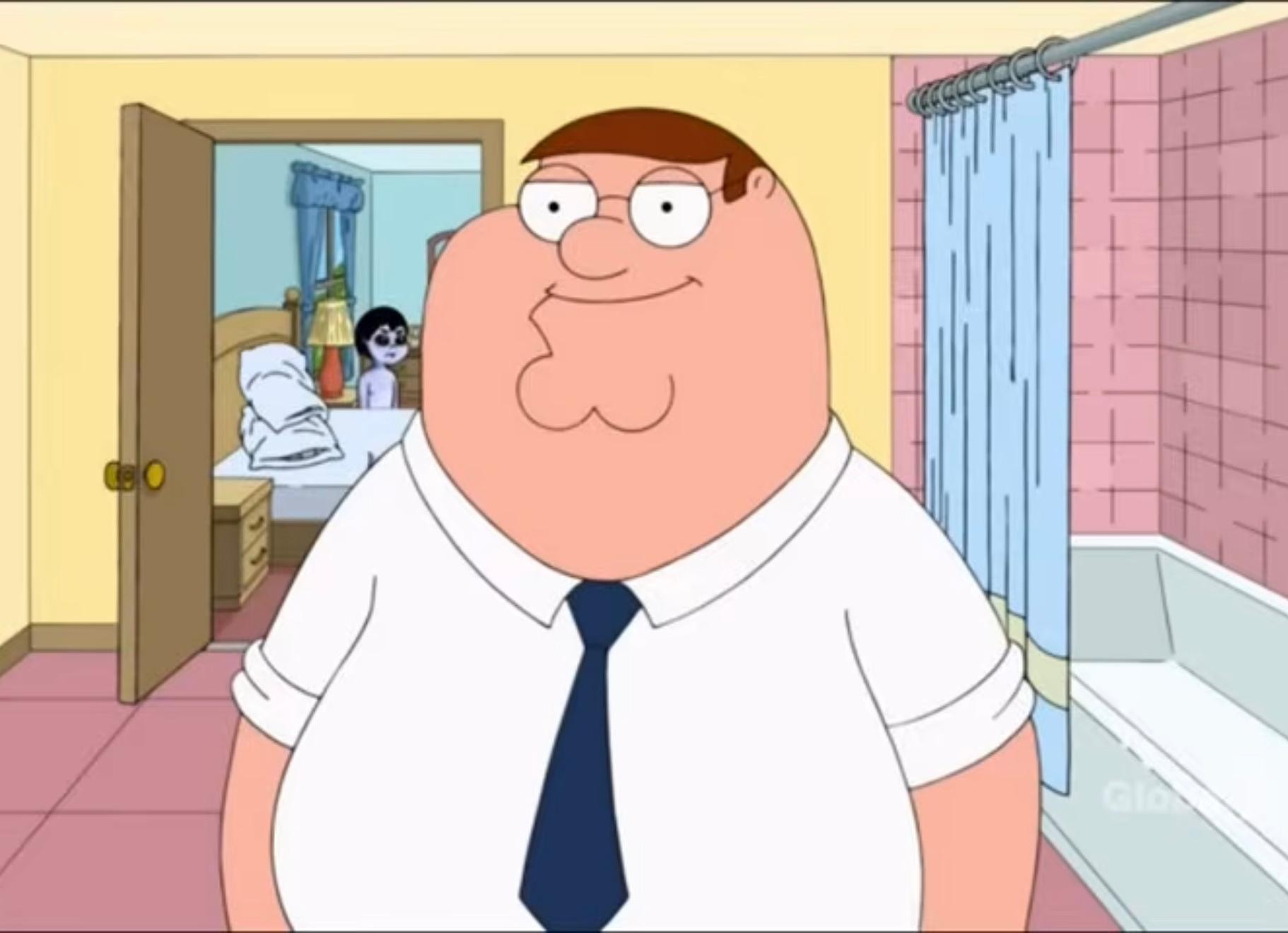 Family Guy Bathroom Ghost Blank Meme Template