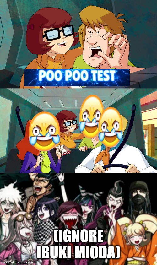 Who reacts to Velma imitating Scooby? | (ignore ibuki mioda) | image tagged in who reacts to velma imitating scooby | made w/ Imgflip meme maker
