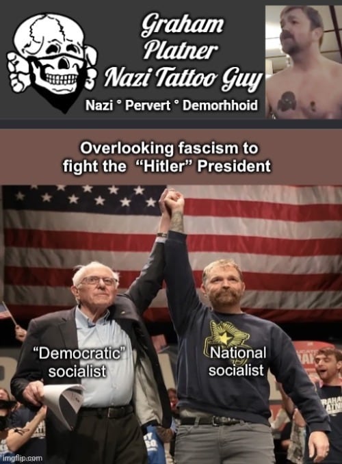 Graham Platner and Breadline Bernie Blank Meme Template