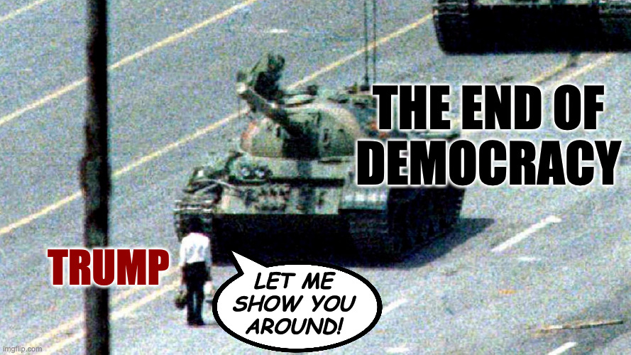 Mr. Hospitality. | the end of
democracy; trump; let me
show you
around! | image tagged in memes,trump,mr hospitality | made w/ Imgflip meme maker