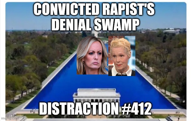 Convicted Rapist | Convicted Rapist's 
denial swamp; Distraction #412 | image tagged in cesspool,trump | made w/ Imgflip meme maker