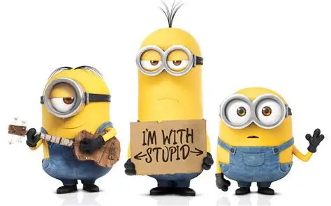 minion stupid Blank Meme Template