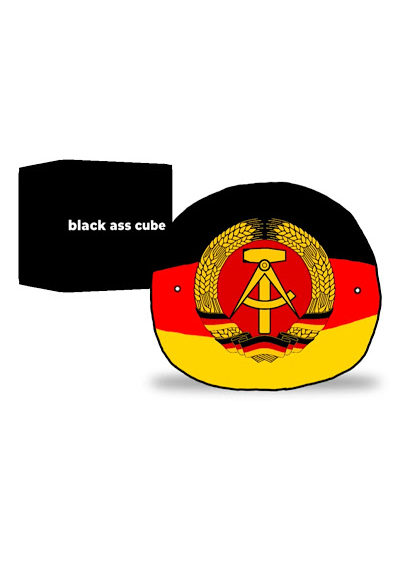 High Quality Ost Deutchland In Front Of A Black Ass Cube Blank Meme Template
