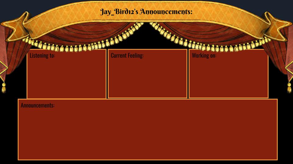 Jay_Bird12's Announcement Template Blank Meme Template