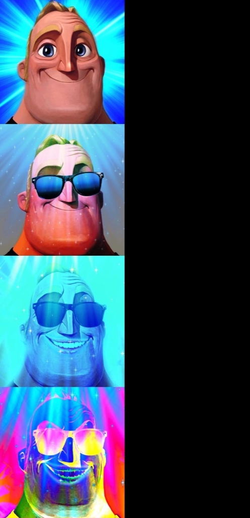Mr Incredible happy joy Blank Meme Template