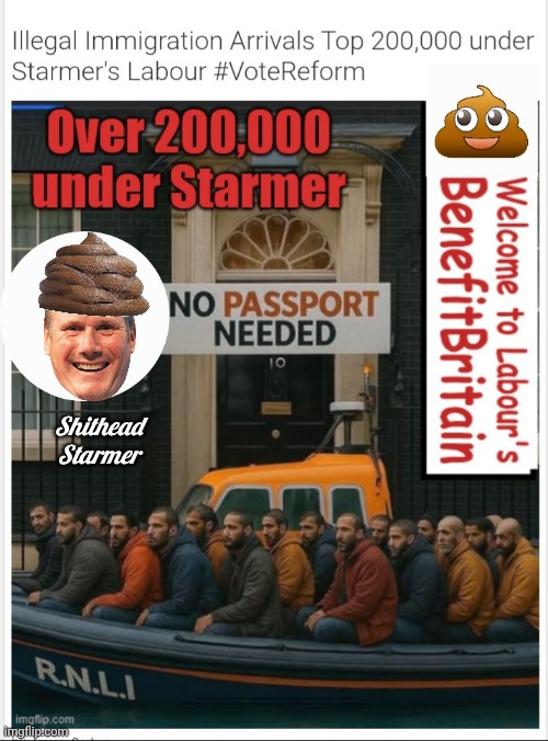 Shithead Starmer and his illegals | Shithead
Starmer | image tagged in screenshot_20260605_022648_chrome jpg,illegal immigration,nwo | made w/ Imgflip meme maker