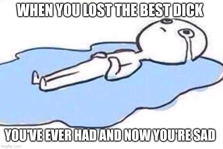 sad meme | When you lost the best dick; You've ever had and now you're sad | image tagged in sad meme | made w/ Imgflip meme maker