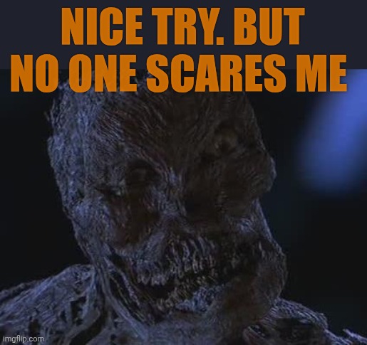 Imhotep | Nice try. But no one scares me | image tagged in imhotep | made w/ Imgflip meme maker