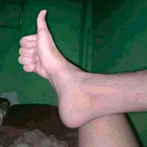 Foot thumb Blank Meme Template