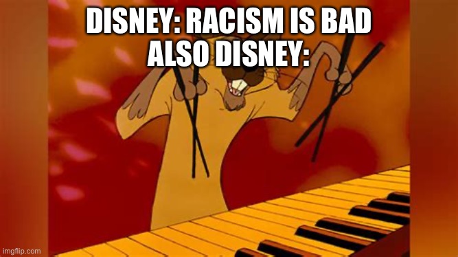 Egg foo something or other (I forgot what the cat said) | Disney: racism is bad
Also Disney: | image tagged in racist aristocats,racist,racism,cats,cat,asian | made w/ Imgflip meme maker