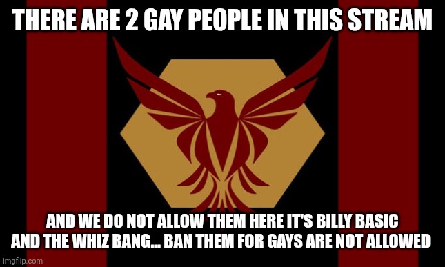 NEO-ANGELLIC-REPUBLIC | There are 2 gay people in this stream; And we do not allow them here it's Billy basic and the whiz bang... Ban them for gays are not allowed | image tagged in neo-angellic-republic | made w/ Imgflip meme maker