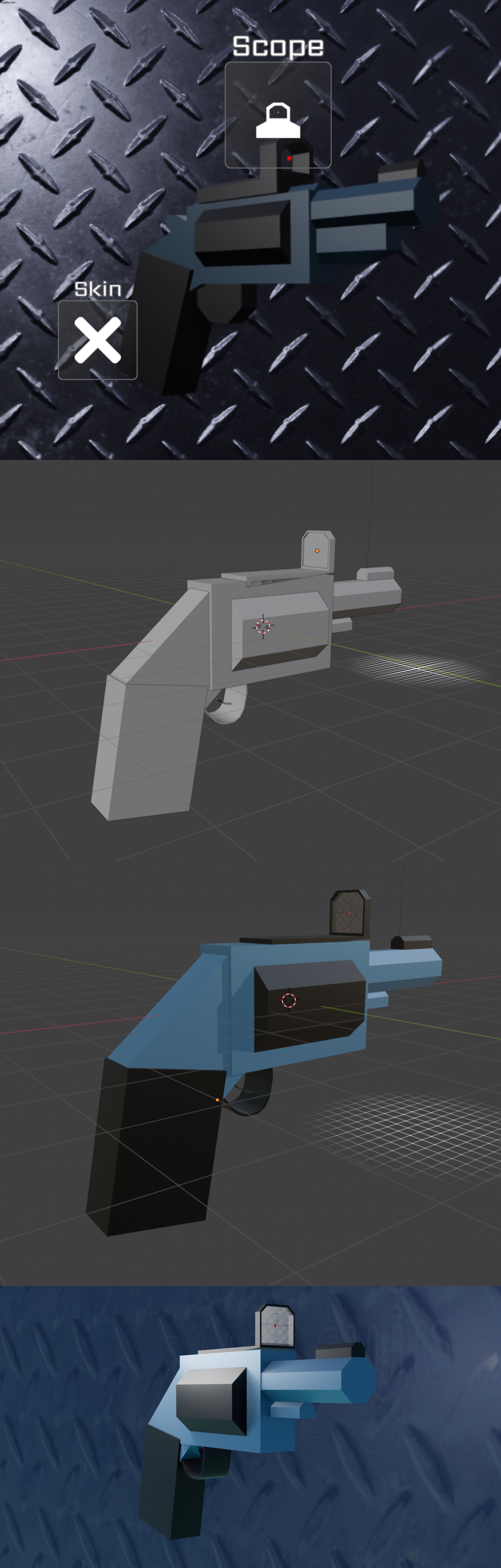 The Quality Steps to Render. | image tagged in 3d,revolver,blender,operation one,roblox,gun | made w/ Imgflip meme maker