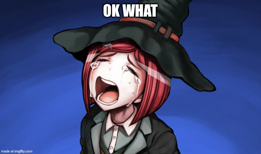 Crying Himiko | Ok what | image tagged in crying himiko | made w/ Imgflip meme maker