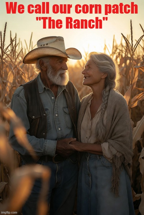 We call our corn patch
"The Ranch" | made w/ Imgflip meme maker
