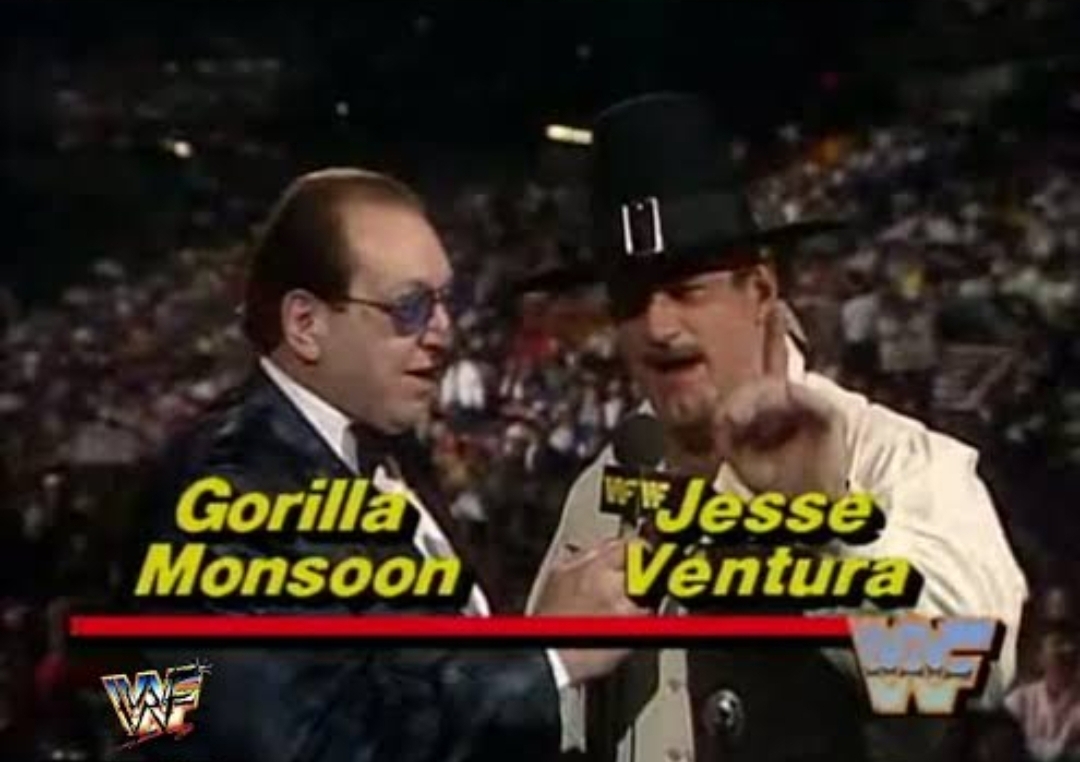 Gorilla Monsoon and Jesse Ventura Blank Meme Template