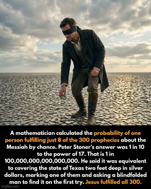 Thats a lot of silver! | image tagged in jesus,prophecy,fulfilled,impossible,odds,math | made w/ Imgflip meme maker