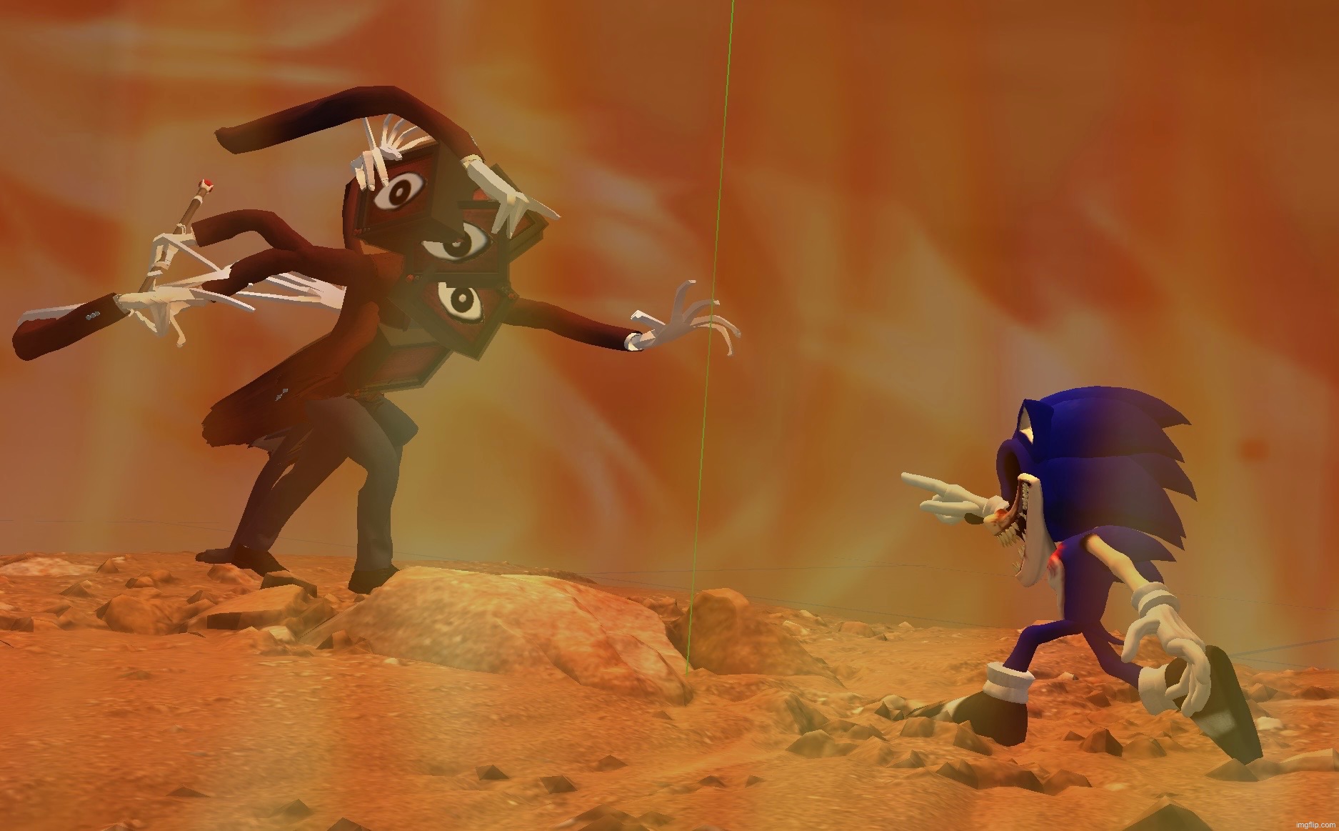 “You ignorant Rodent… I WILL SHOW YOU A TRUE GOD” | image tagged in 3d,virtual terror | made w/ Imgflip meme maker