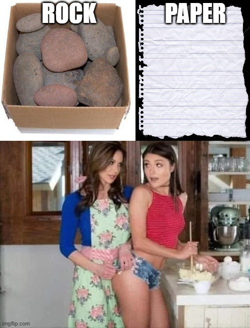 Rock, Paper... | paper; rock | image tagged in box of rocks,blank paper | made w/ Imgflip meme maker