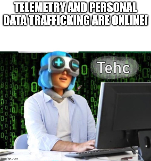 Shockaneer Telemetry | Telemetry and personal data trafficking are online! | image tagged in tech,boom beach,shockaneer,telemetry | made w/ Imgflip meme maker