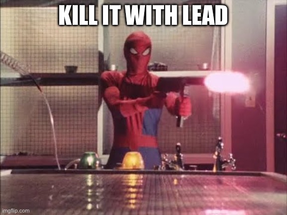 Supaidaman Gun | Kill it with lead | image tagged in supaidaman gun | made w/ Imgflip meme maker