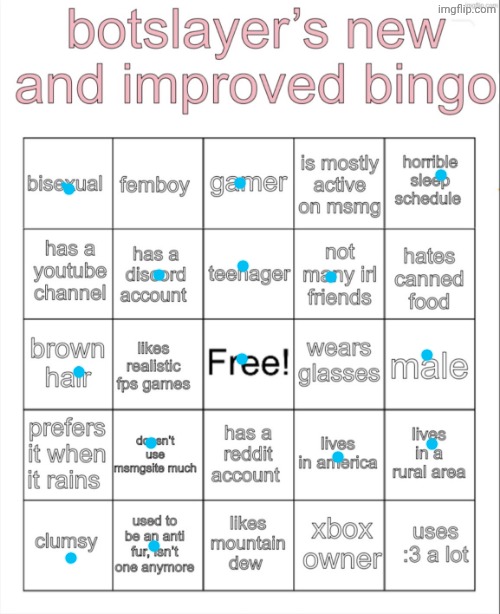 botslayer bingo v2 | image tagged in botslayer bingo v2 | made w/ Imgflip meme maker