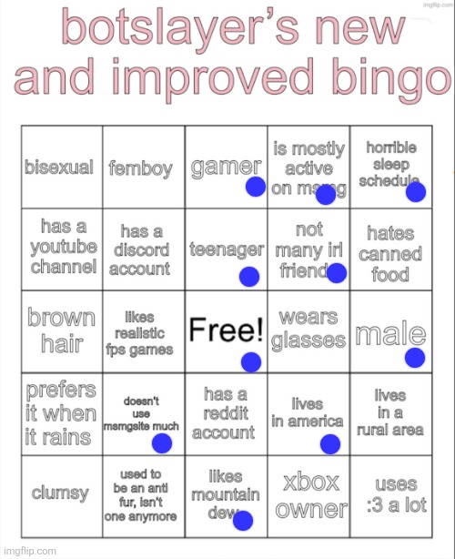 Hey bingos are a cool idea | image tagged in botslayer bingo v2,bingo | made w/ Imgflip meme maker