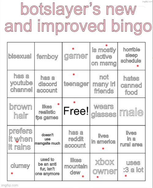 didn’t get many | image tagged in botslayer bingo v2 | made w/ Imgflip meme maker