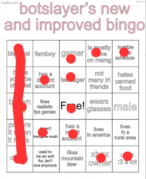i HAVE a reddit acount, ive just only ever used it once | image tagged in botslayer bingo v2 | made w/ Imgflip meme maker