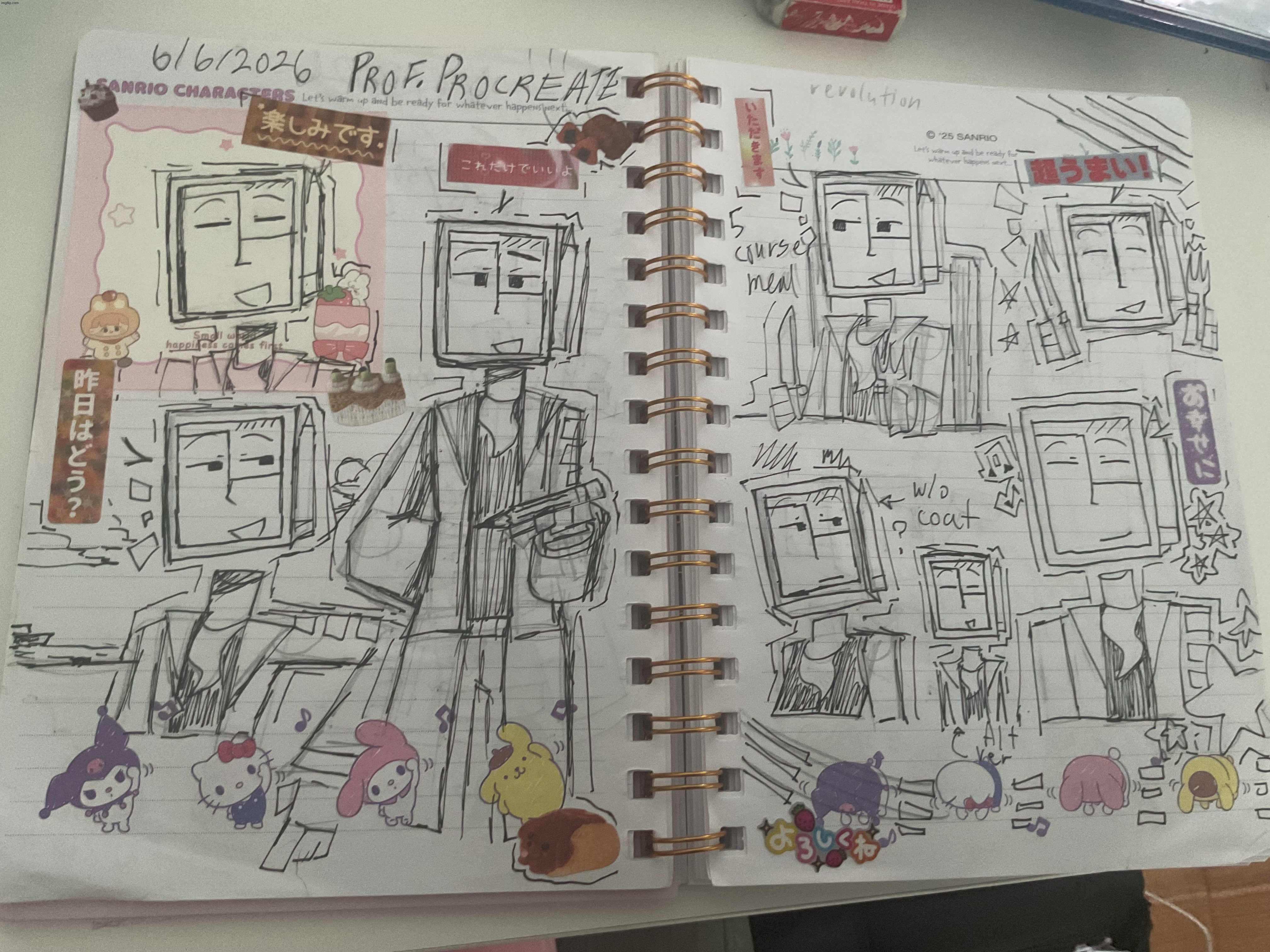 trad Prof. P art (mainly Japanese but the handwritten notes are in English) | image tagged in professor procreate,trad | made w/ Imgflip meme maker