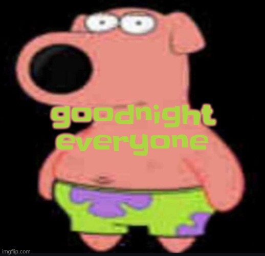 Brian Patrick | goodnight everyone | image tagged in brian patrick | made w/ Imgflip meme maker