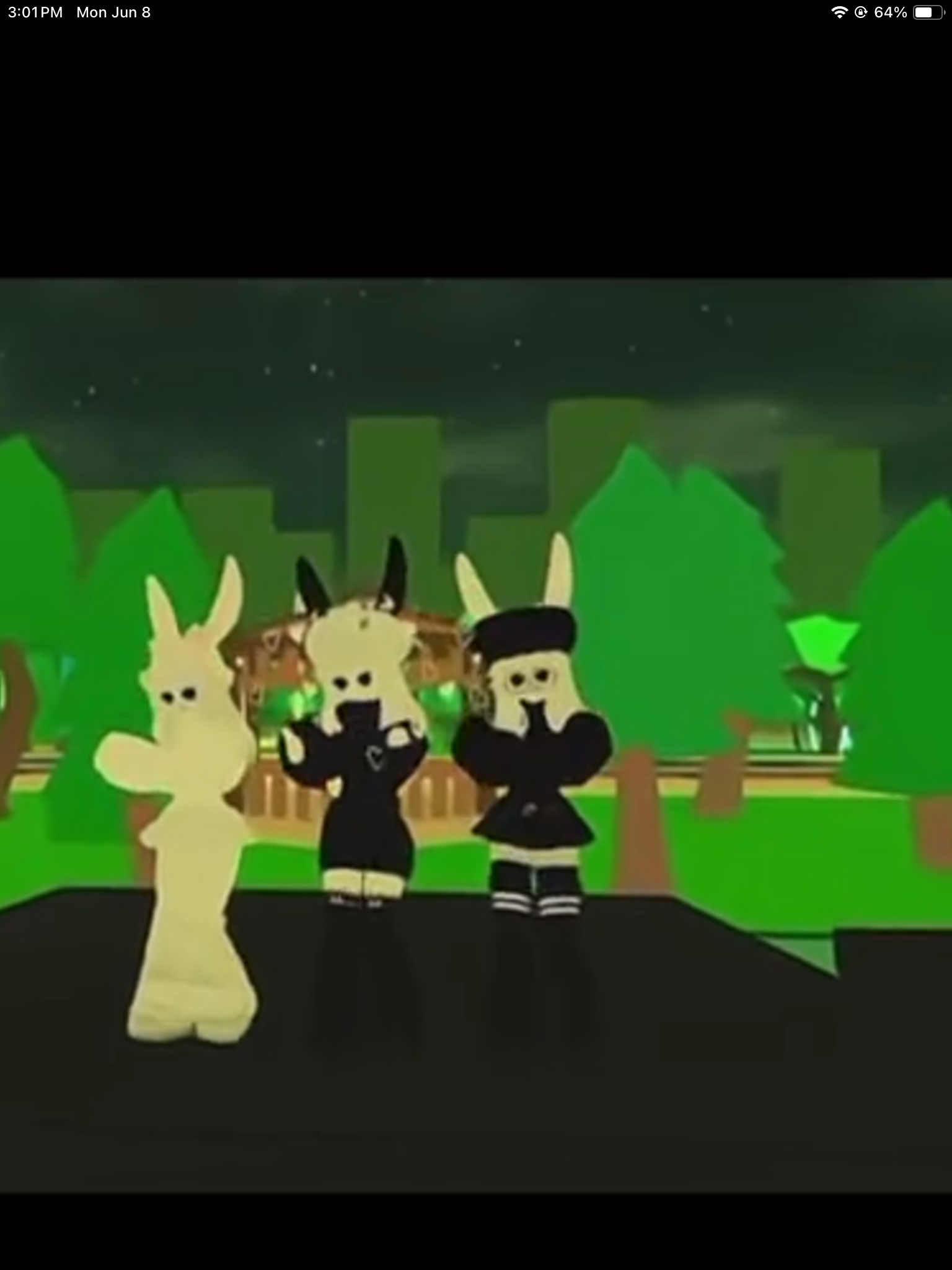 black chibi doll girl far right Blank Meme Template