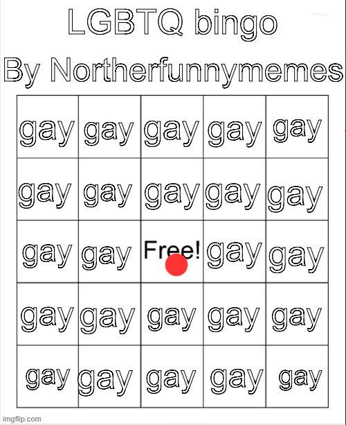 this one easy | image tagged in lgbtq bingo by norther | made w/ Imgflip meme maker