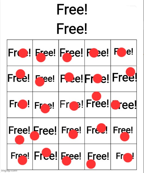lowkey my first bingo | image tagged in free bingo | made w/ Imgflip meme maker