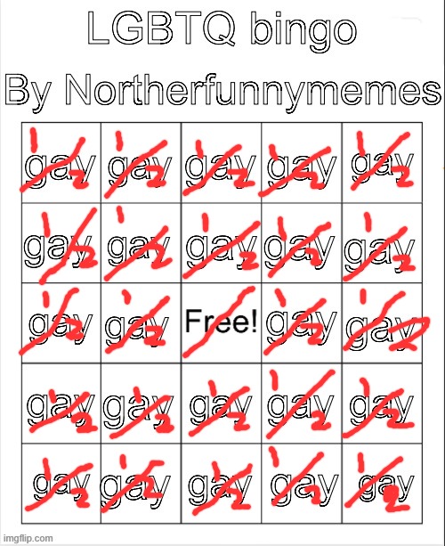 LGBTQ bingo by Norther | image tagged in lgbtq bingo by norther | made w/ Imgflip meme maker