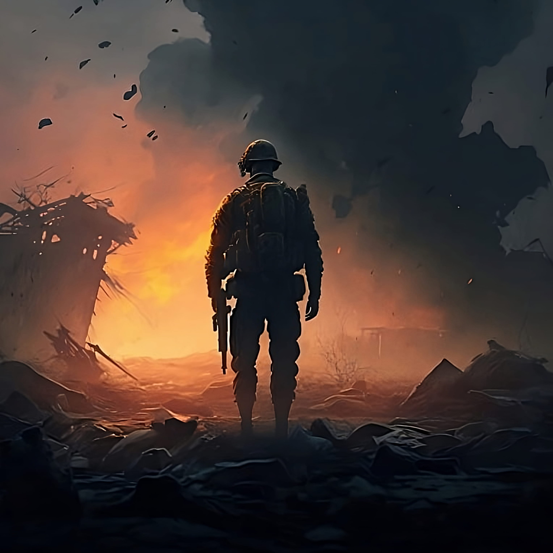Lonely battlefield Blank Meme Template