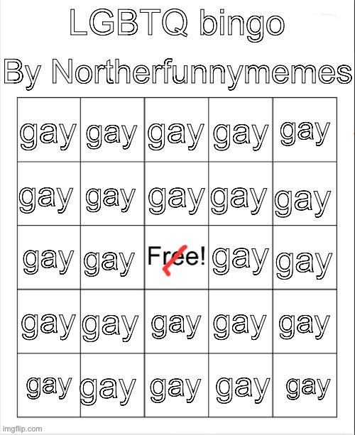 wow guys i got a bingo | image tagged in lgbtq bingo by norther | made w/ Imgflip meme maker