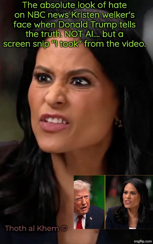 Proving MSM hates Donald Trump | image tagged in kristen welker,lying abc cbs nbc cnn,their owners are your enemy,news has lied to me for over 70 years,do not mark nsfw | made w/ Imgflip meme maker