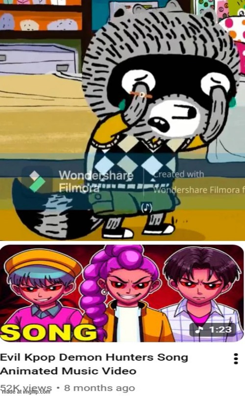 CARL NOOOOOO | image tagged in carl noooooo,kpop demon hunters | made w/ Imgflip meme maker