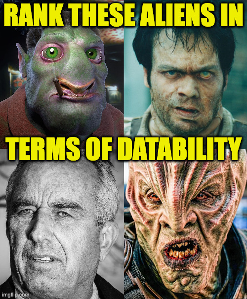 For me, it's 1 > 2 > 4 . | rank these aliens in; terms of datability | image tagged in memes,aliens | made w/ Imgflip meme maker