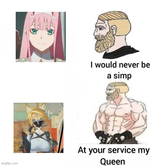 Me be like | image tagged in i would never be simp | made w/ Imgflip meme maker