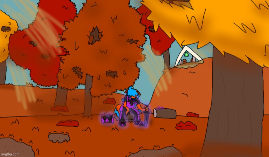 An adventure's rest [Minecraft fanart for the upcoming dappled forest drop] | image tagged in minecraft,forest,gebrix | made w/ Imgflip meme maker
